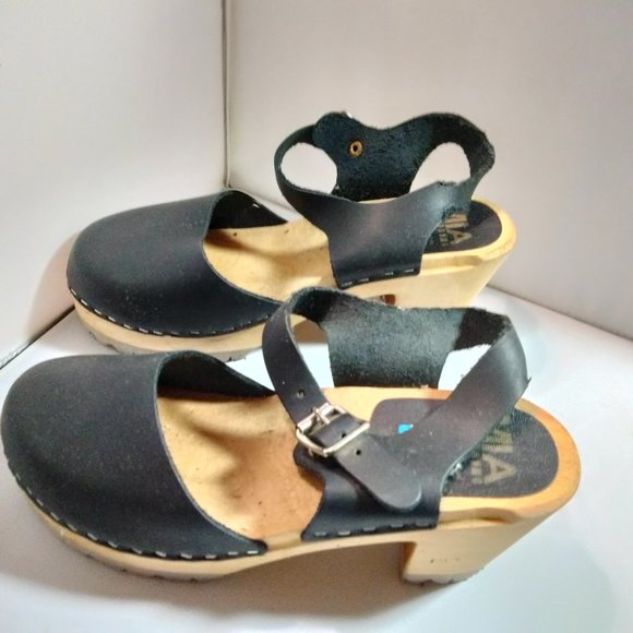 MIA Clogs EU38 Black 3-1"/4 Heel with Damaged Strap slight scuffing - Picture 5 of 9